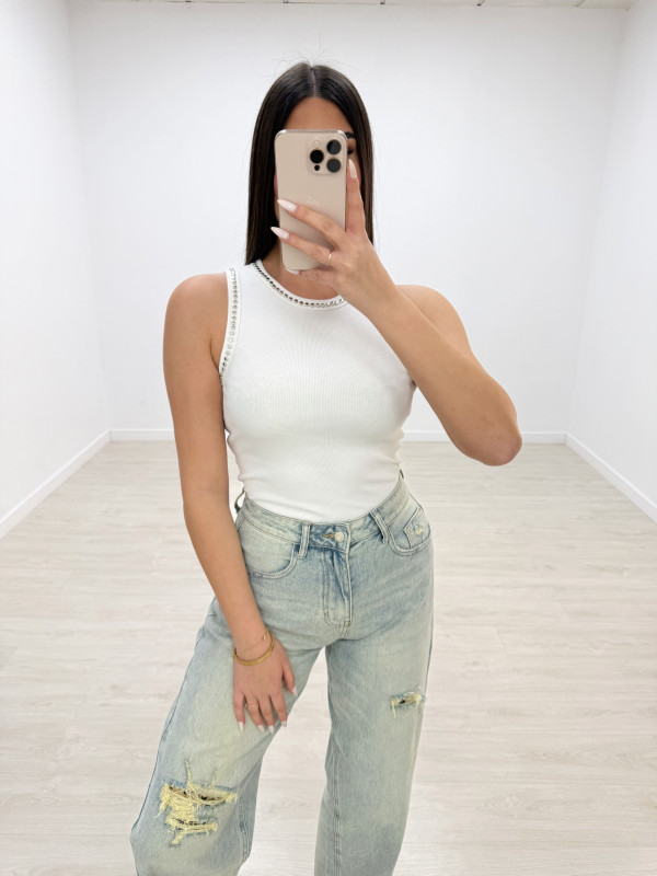 TOP LAVADO TACHAS BLANCO