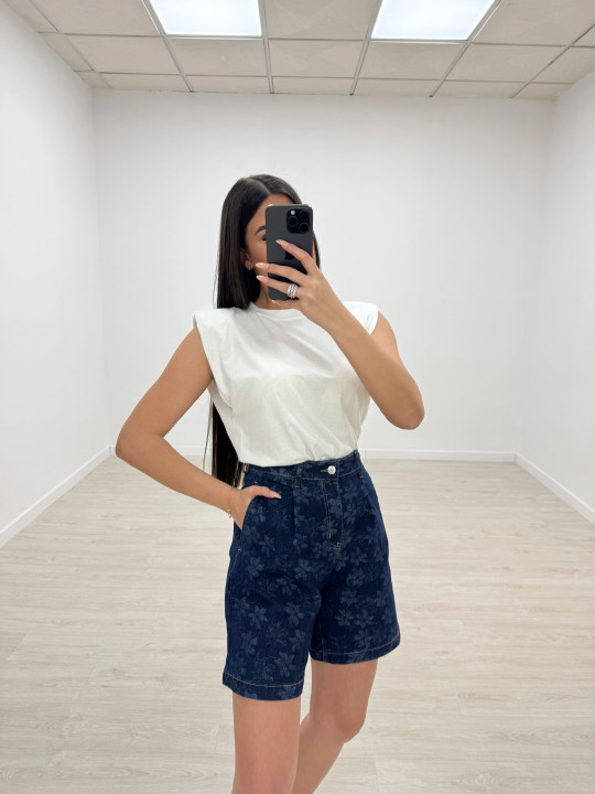 BERMUDA DENIM FLOR