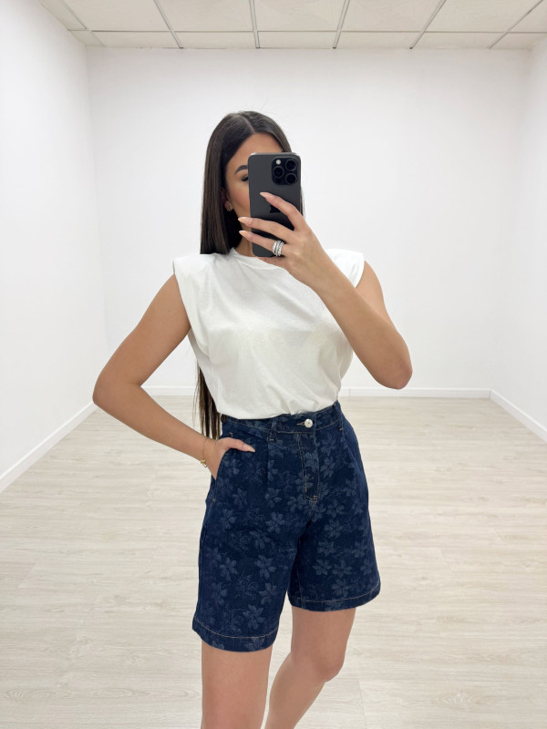 BERMUDA DENIM FLOR