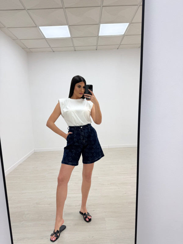 BERMUDA DENIM FLOR