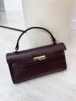 BOLSO KELLY LONG BURDEOS (PIEL 100%)