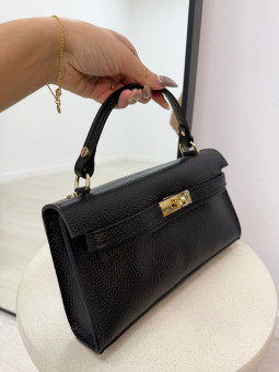 BOLSO KELLY LONG NEGRO (PIEL 100%)