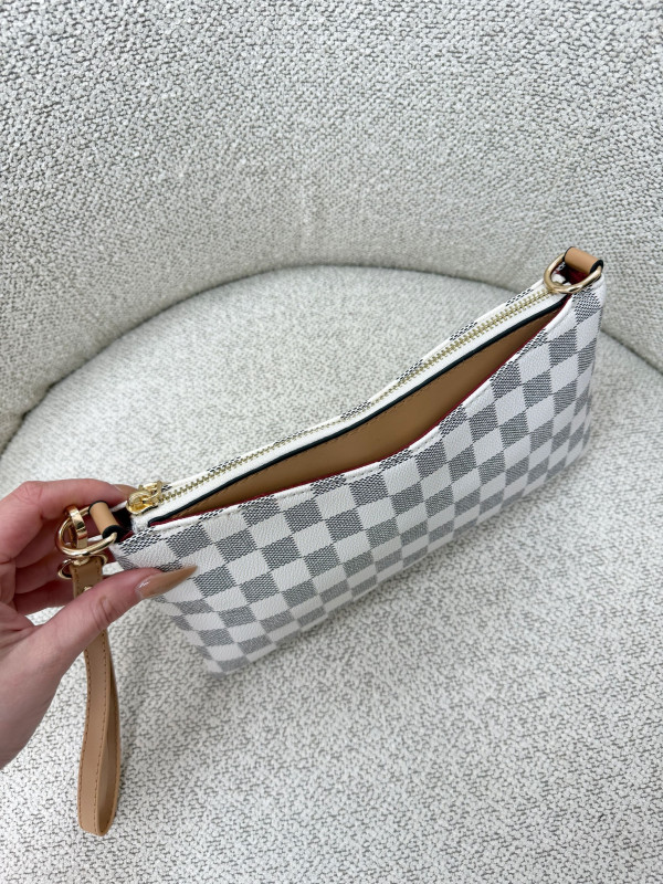 BOLSO MANO ESTAMPADO CUADROS