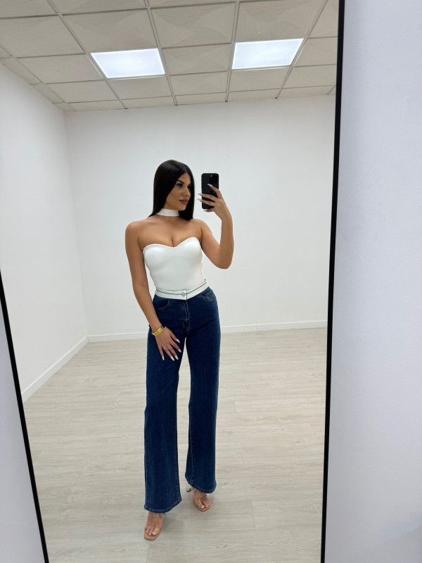 PANTALÓN WIDE LEG CALZÓN OSCURO