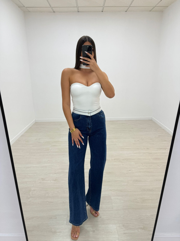 PANTALÓN WIDE LEG CALZÓN OSCURO