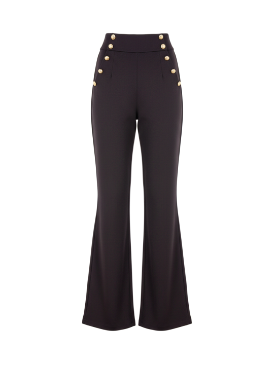 PANTALÓN BOTONES TIRO ALTO MARRÓN