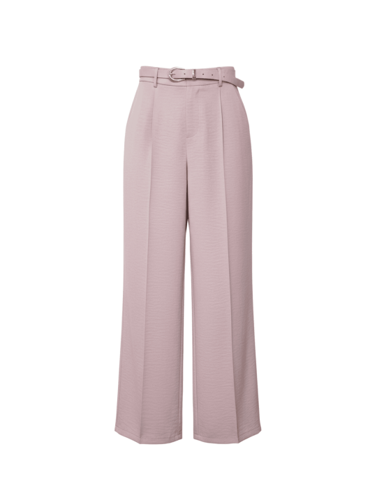 PANTALÓN SATINADO CON CINTURÓN - ROSA
