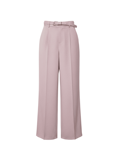 PANTALÓN SATINADO CON CINTURÓN - ROSA