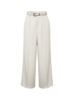 PANTALÓN SATINADO CON CINTURÓN - BEIGE