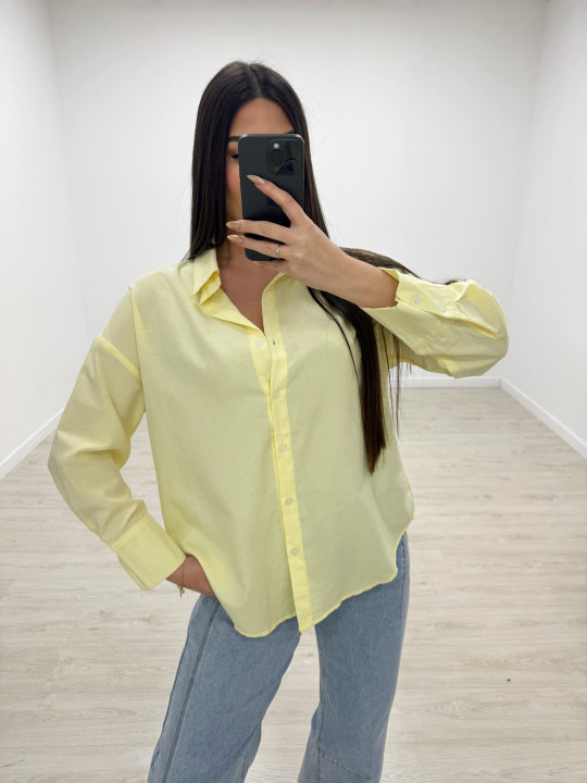 CAMISA OVER PASTEL - AMARILLO