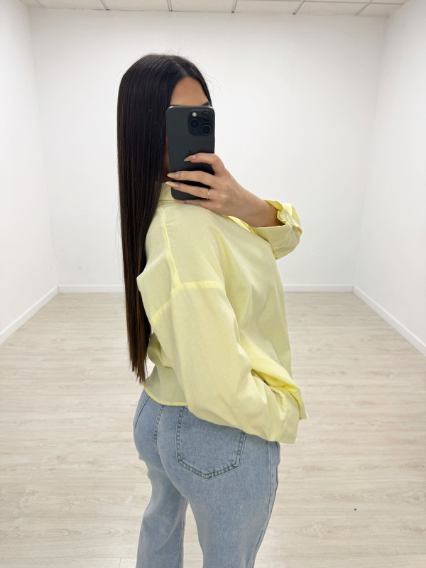 CAMISA OVER PASTEL - AMARILLO