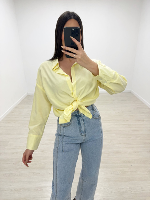 CAMISA OVER PASTEL - AMARILLO