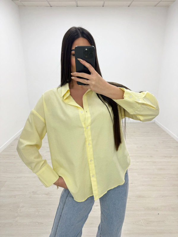 CAMISA OVER PASTEL - AMARILLO
