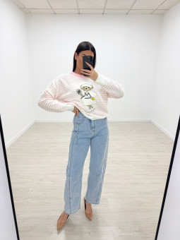 PANTALÓN VAQUERO BALLÓN - 8785