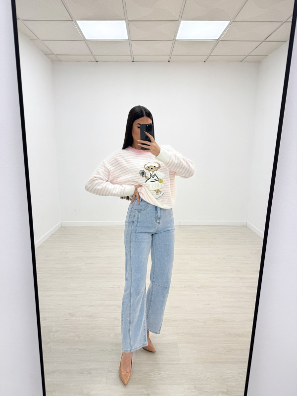 PANTALÓN VAQUERO BALLÓN - 8785