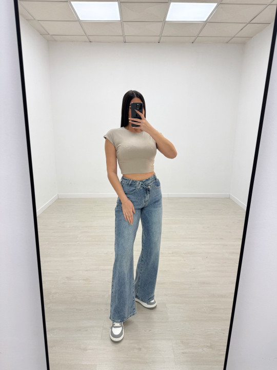 PANTALÓN VAQUERO ASIMÉTRICO - 1581