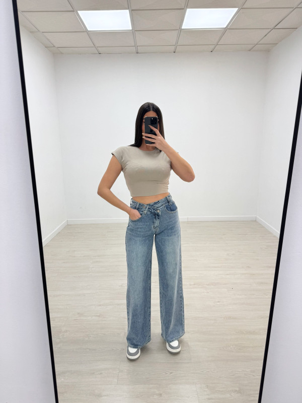 PANTALÓN VAQUERO ASIMÉTRICO - 1581