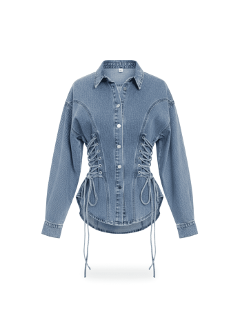 CHAQUETA-CAMISA DENIM CUERDAS