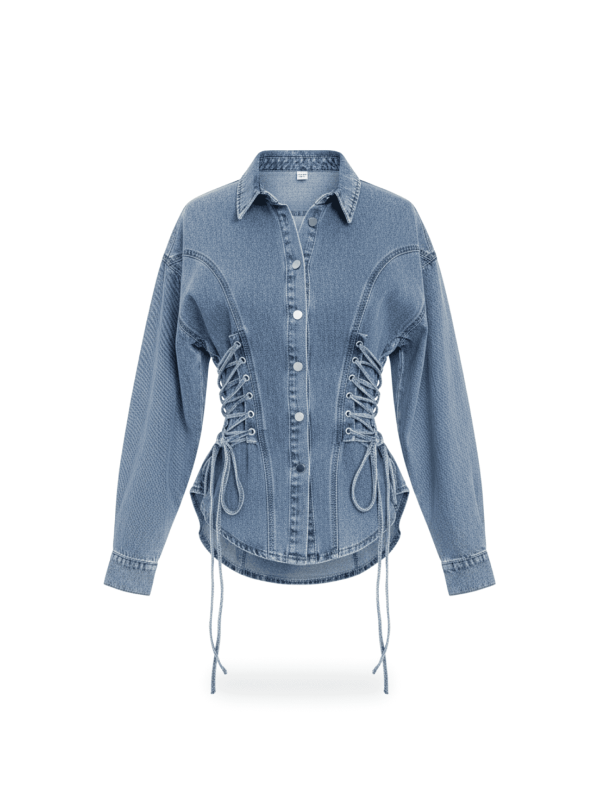 CHAQUETA-CAMISA DENIM CUERDAS