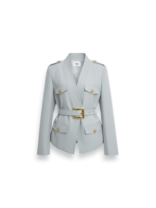 BLAZER PREMIUM CINTURÓN - GRIS