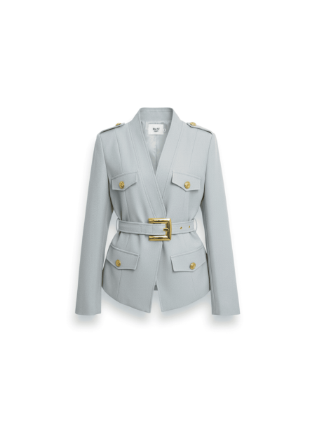 BLAZER PREMIUM CINTURÓN - GRIS