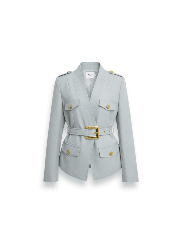 BLAZER PREMIUM CINTURÓN - GRIS