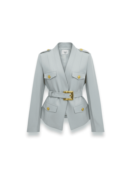 BLAZER PREMIUM CINTURÓN - GRIS