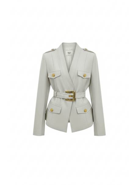 BLAZER PREMIUM CINTURÓN - BEIGE