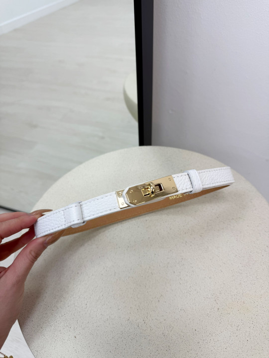 CINTURÓN HERMS (PIEL 100%) - BLANCO