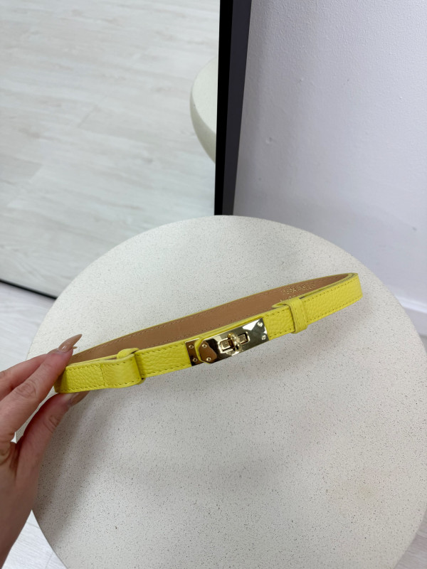 CINTURÓN HERMS (PIEL 100%) - AMARILLO