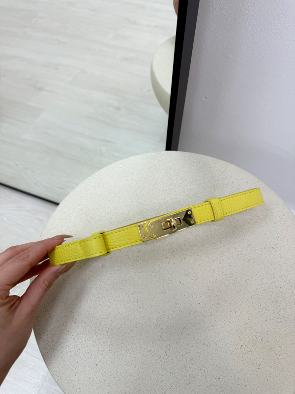 CINTURÓN HERMS (PIEL 100%) - AMARILLO