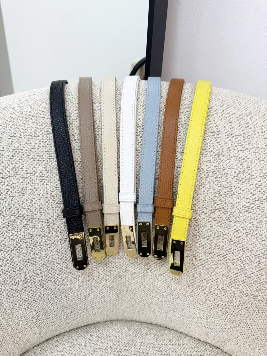 CINTURÓN HERMS (PIEL 100%) - AMARILLO