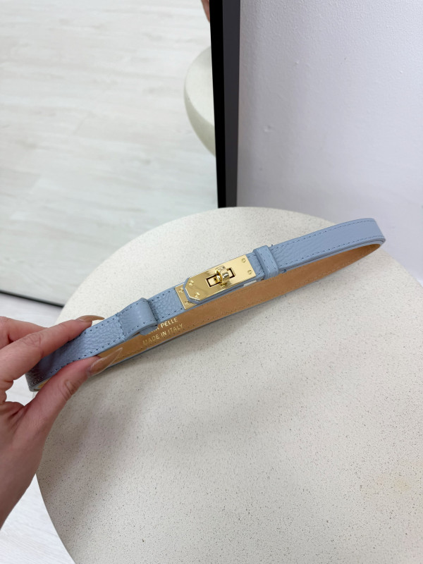 CINTURÓN HERMS (PIEL 100%) - CELESTE