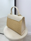 BOLSO KELLY RAFIA - CREMA