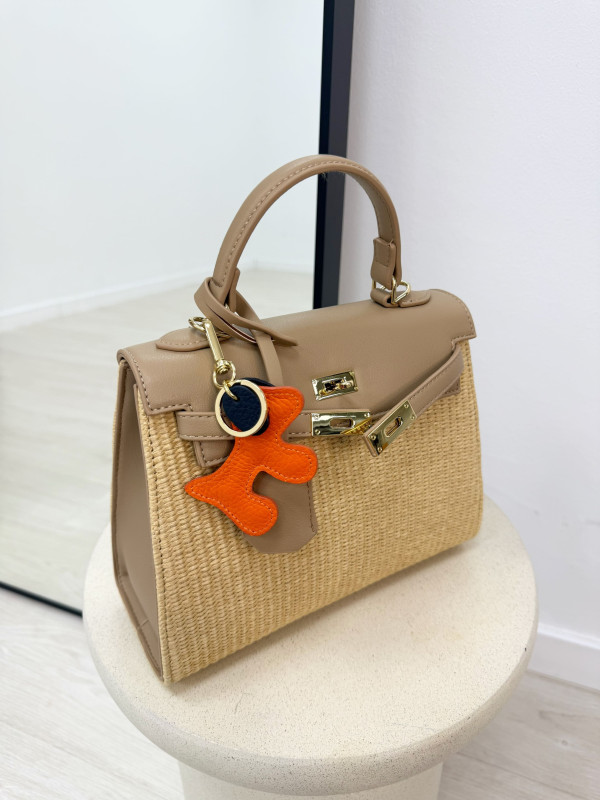 BOLSO KELLY RAFIA - TOUPE