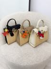BOLSO KELLY RAFIA - TOUPE