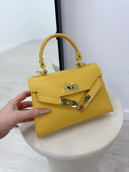 BOLSO MINI KELLY (PIEL 100%) - AMARILLO