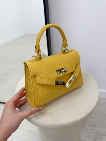 BOLSO MINI KELLY (PIEL 100%) - AMARILLO