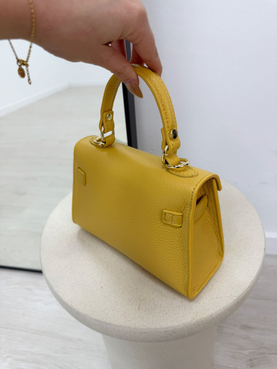 BOLSO MINI KELLY (PIEL 100%) - AMARILLO