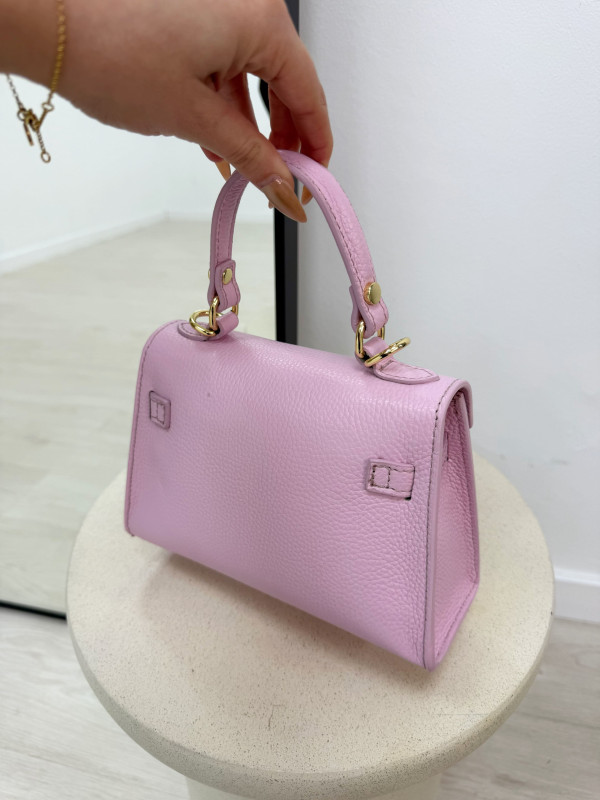 BOLSO MINI KELLY (PIEL 100%) - ROSA