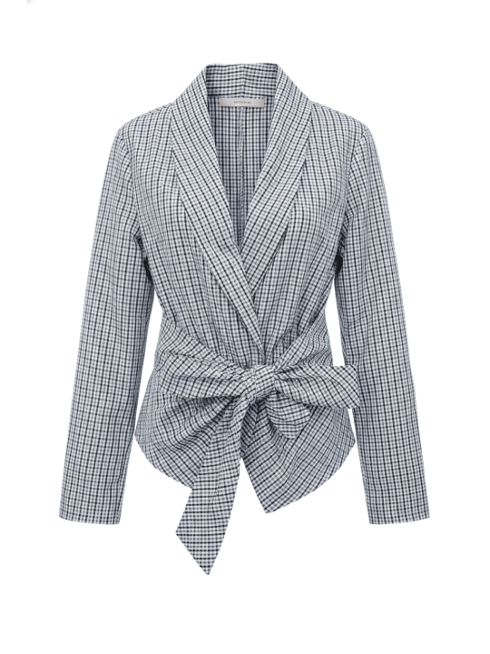 CAMISA ANUDADA CUADROS