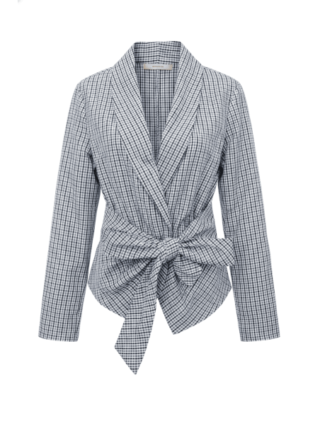 CAMISA ANUDADA CUADROS