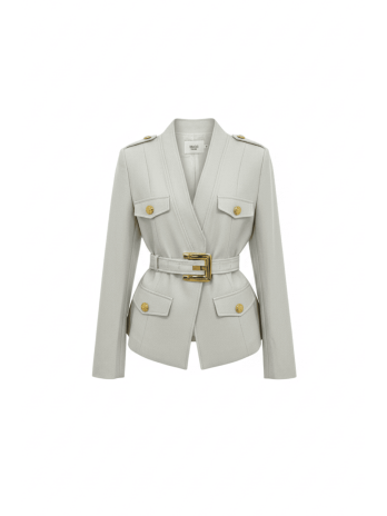 BLAZER PREMIUM CINTURÓN - BEIGE