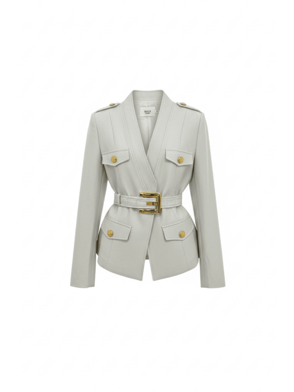 BLAZER PREMIUM CINTURÓN - BEIGE