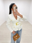 BLAZER PREMIUM CINTURÓN - BLANCA