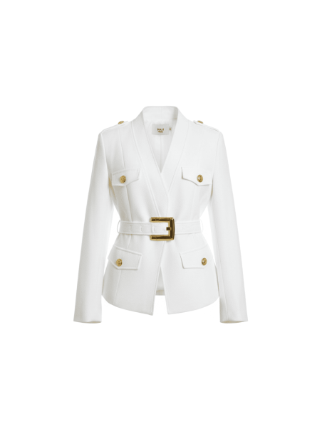BLAZER PREMIUM CINTURÓN - BLANCA