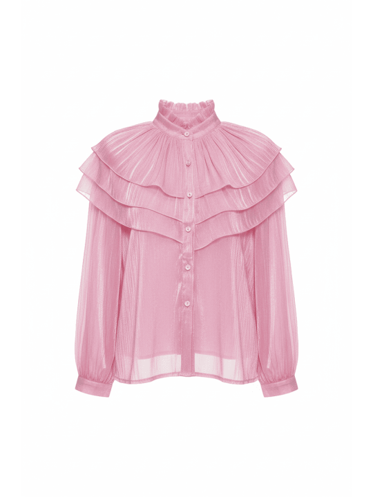 CAMISA SATINADA PREMIUM - ROSA
