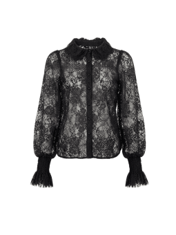 CAMISA ENCAJE PREMIUM - NEGRA