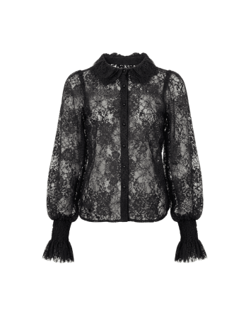 CAMISA ENCAJE PREMIUM - NEGRA