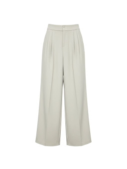 PANTALÓN DE VESTIR DOBLE BOTÓN - BEIGE